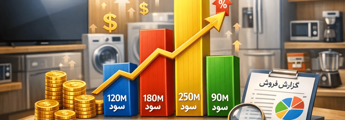 تحلیل سود هر برند در فروشگاه لوازم خانگی