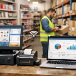 اتصال صندوق فروش و انبار فروشگاه لوازم‌التحریر