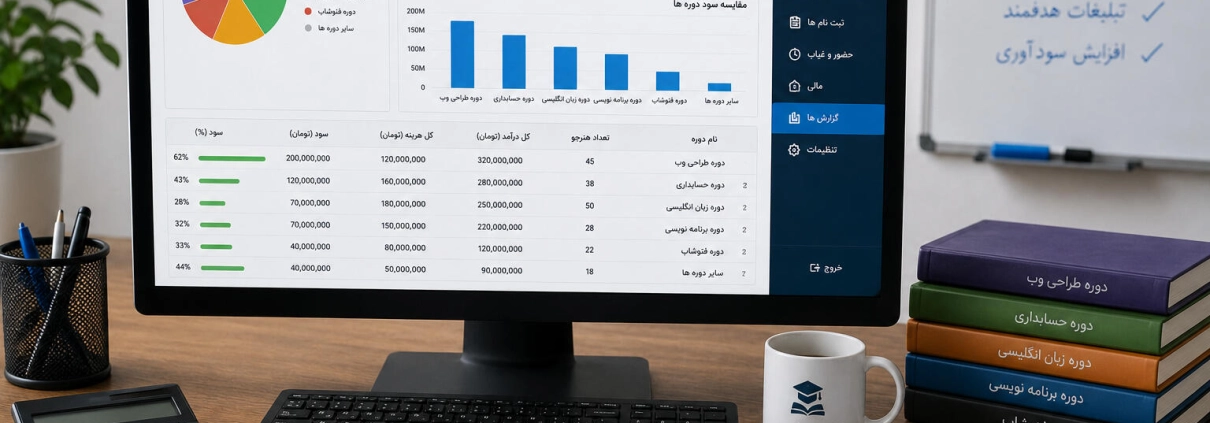 سود دورههای آموزشگاه با نرمافزار حسابداری سودیاب